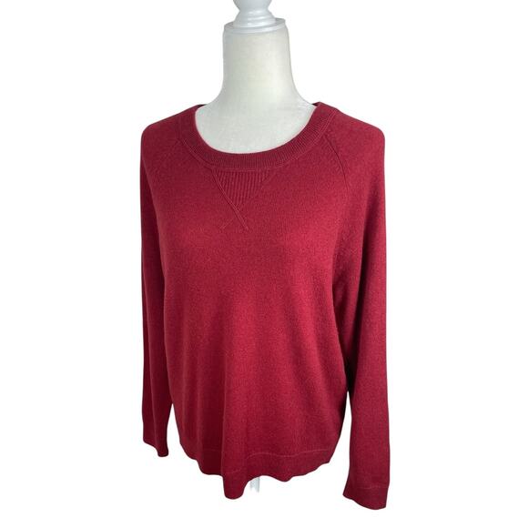 Garnet Hill 100% Cashmere Henley Sweater Minimalist Casual Women's Size Medium - Picture 5 of 13